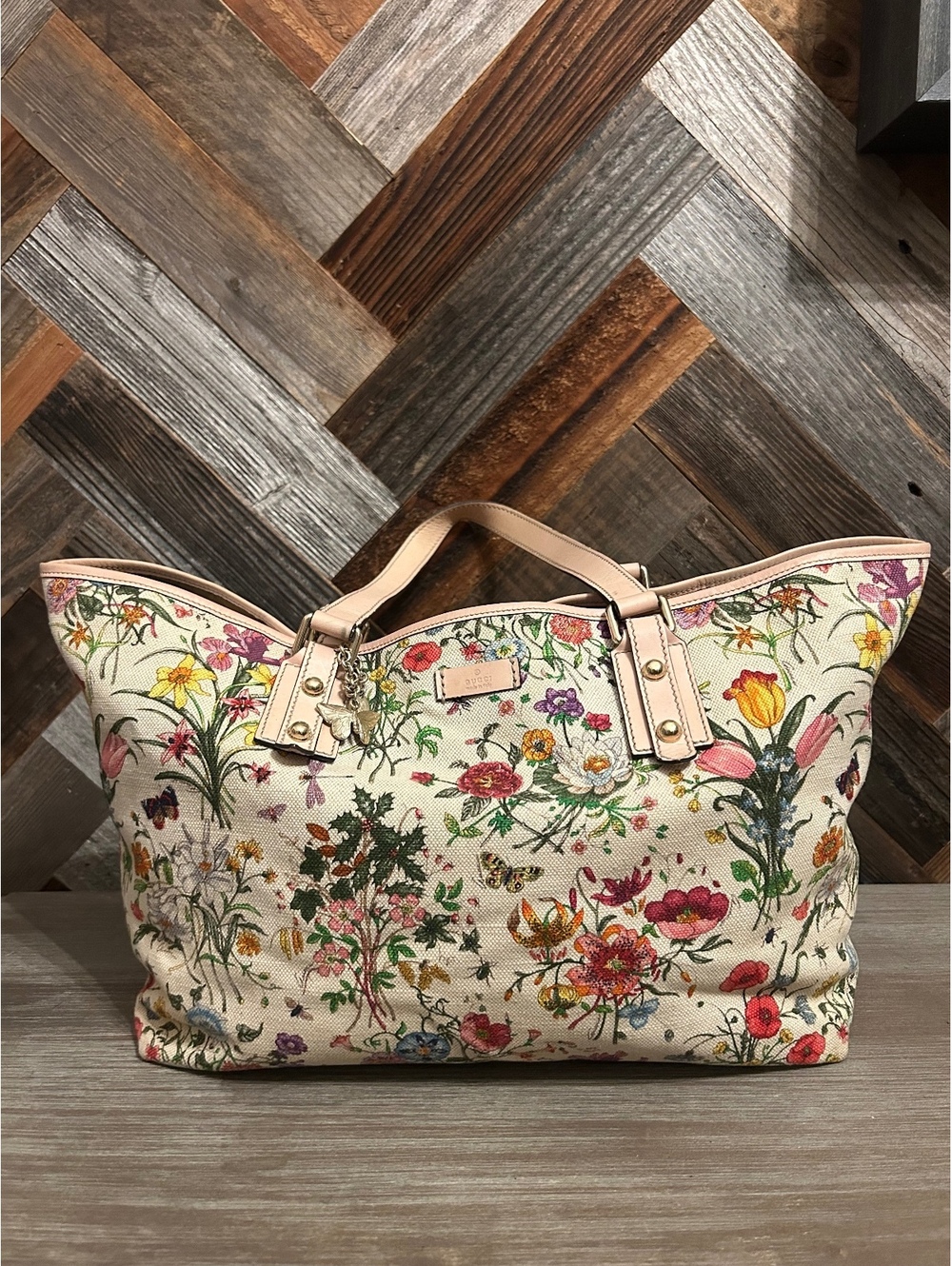 Gucci Flora Botanical Canvas Tote Bag